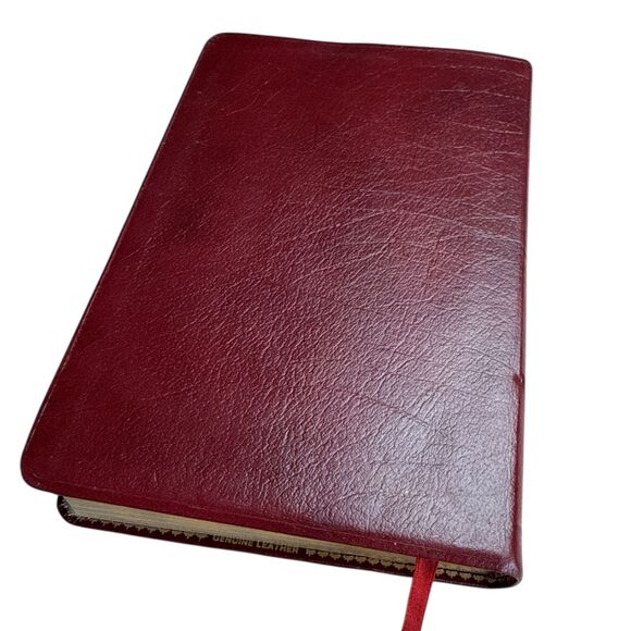 Holy Bible Red Letter Edition Burgundy Leather w/ Maps Presentation 1992 - Picture 10 of 10